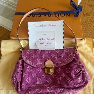 Louis Vuitton Pink Denim Pleaty